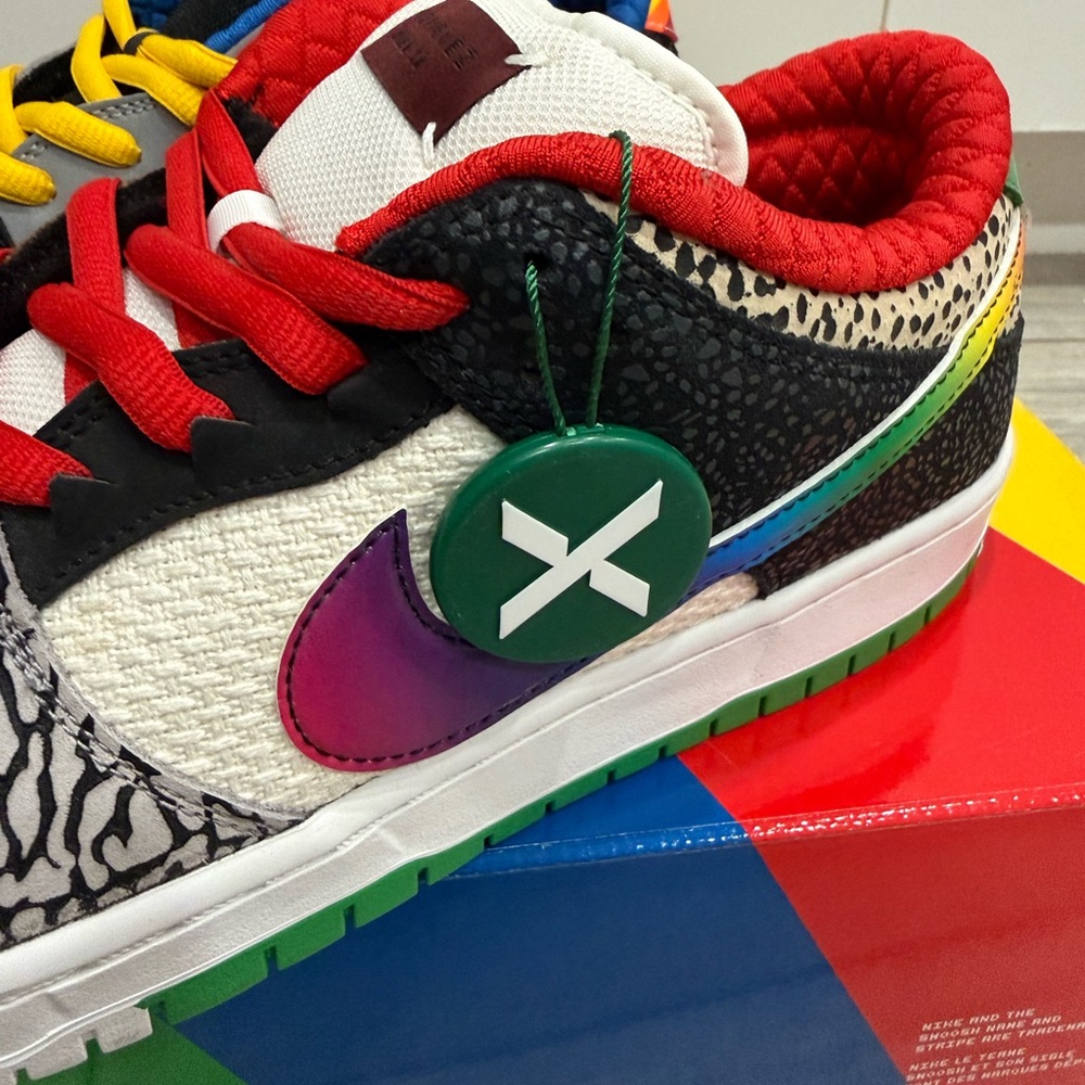 Nike SB Dunk Low Pro QS What The Paul CZ2239-600 Red Black Rogue Mais Noir Sz 12 - Picture 13 of 16